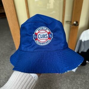 Chicago Cubs Embroidered 'World Champions' Patch Bucket Hat - Royal Blue
